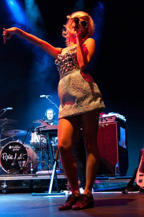 Pixie Lott performs at the V Festival at Hylands Park in Chelmsford - on August 18, 2012