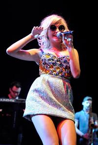 Pixie Lott performs at the V Festival at Hylands Park in Chelmsford - on August 18, 2012