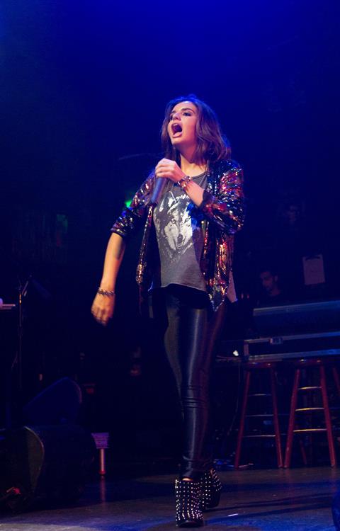 Rebecca Black performing at the House of Blues in Anaheim 12/23/12 