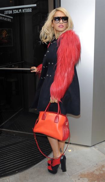 Rita Ora Leaving OMD Advertising Agency in London, England (November 5, 2012) 