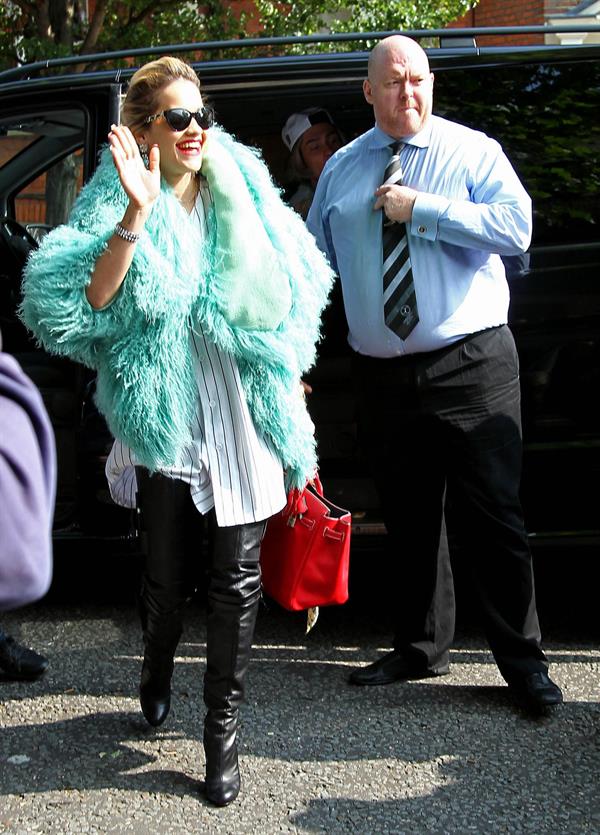 Rita Ora - Arriving to BBC Maida Vale Studios in London August 10, 2012