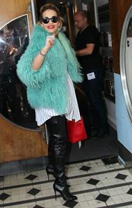 Rita Ora - Arriving to BBC Maida Vale Studios in London August 10, 2012