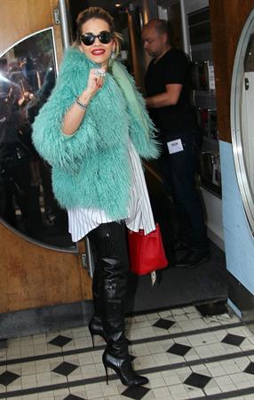 Rita Ora - Arriving to BBC Maida Vale Studios in London August 10, 2012