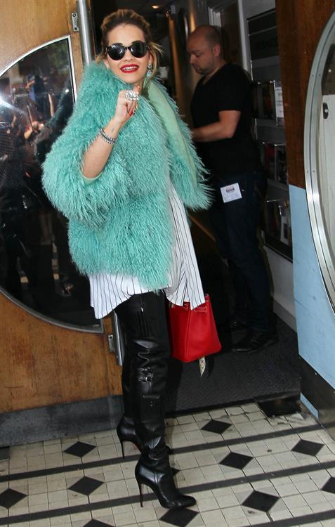 Rita Ora - Arriving to BBC Maida Vale Studios in London August 10, 2012