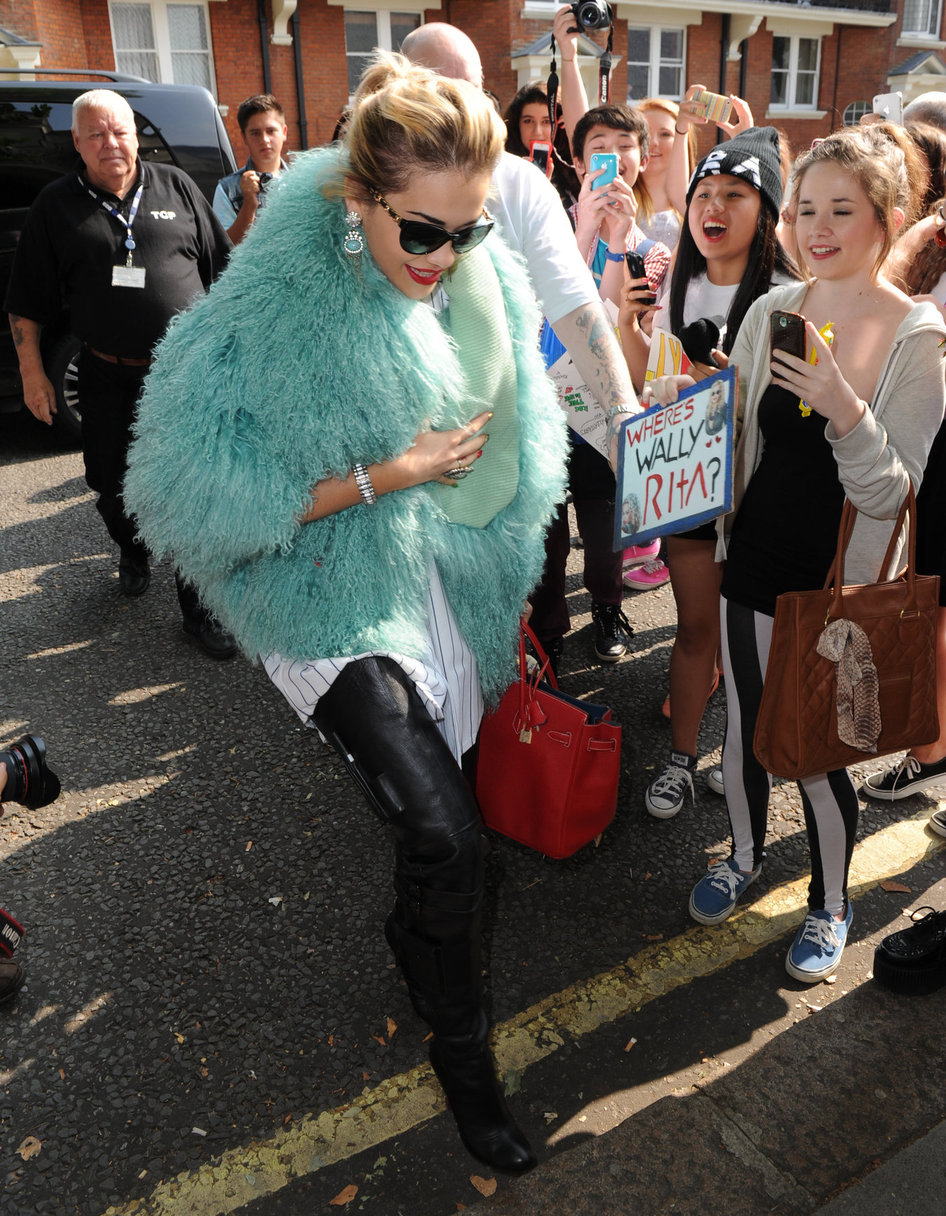 Rita Ora - Arriving to BBC Maida Vale Studios in London August 10, 2012