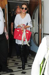 Rita Ora - leaving the BBC Maida Vale Studios in London 10 August 2012