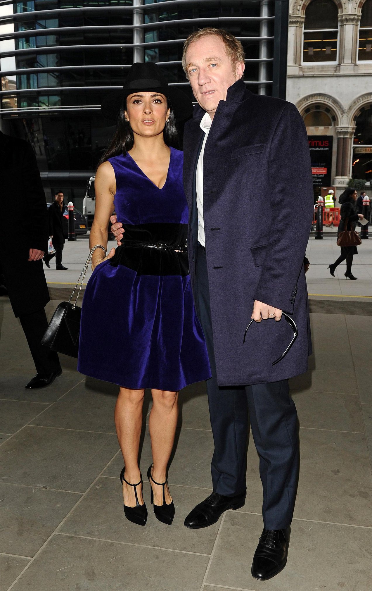 Salma Hayek Christopher Kane show at London Fashion Week 2/18/13 