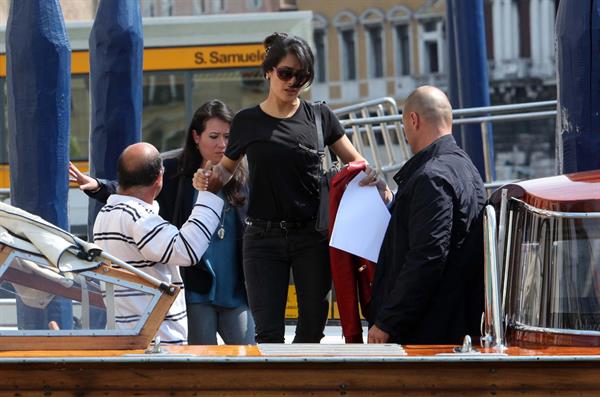 Salma Hayek Visiting the Biennale in Venice May 30, 2013