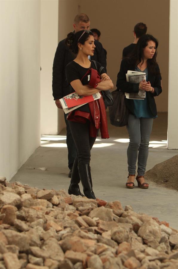 Salma Hayek Visiting the Biennale in Venice May 30, 2013