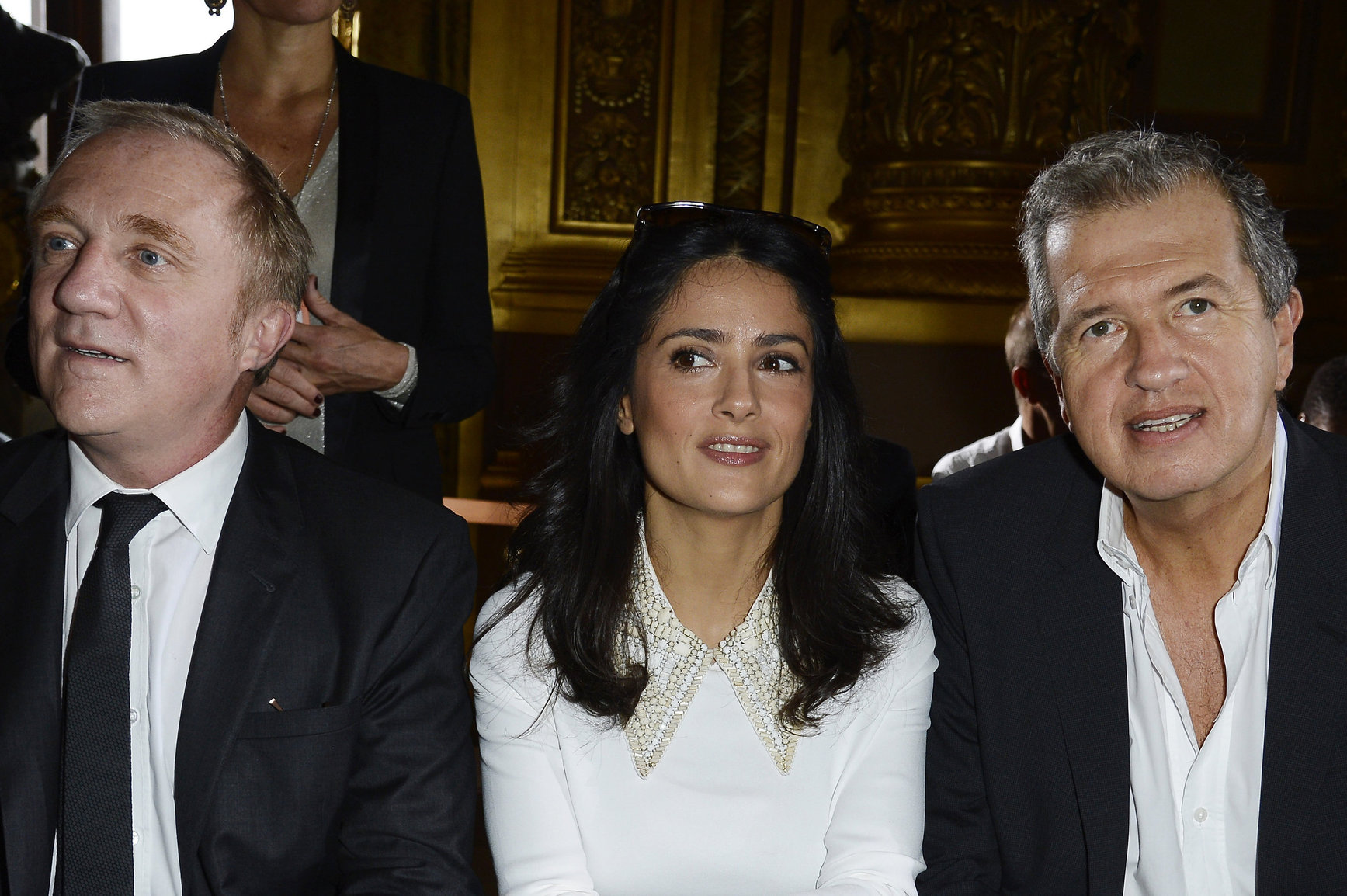 Salma Hayek at the Stella McCartney fashion show at Paris Fashion Week - Sep. 30, 2013 