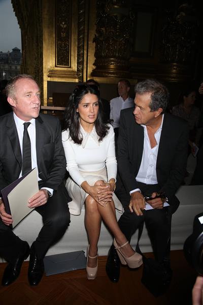 Salma Hayek at the Stella McCartney fashion show at Paris Fashion Week - Sep. 30, 2013 