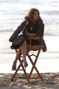 Salma Hayek on the “How to Make Love Like an Englishman” set candids in Los Angeles, November 4, 2013 