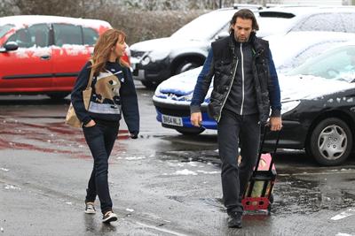 Samia Ghadie Leaving hotel in Borehamwood, January 14, 2013