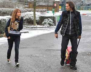 Samia Ghadie Leaving hotel in Borehamwood, January 14, 2013