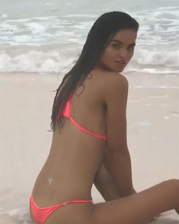Robin Holzken in a bikini