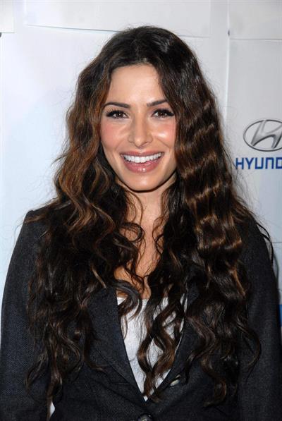Sarah Shahi Blue Tie Blue Jean Ball in Beverly Hills November 29, 2012