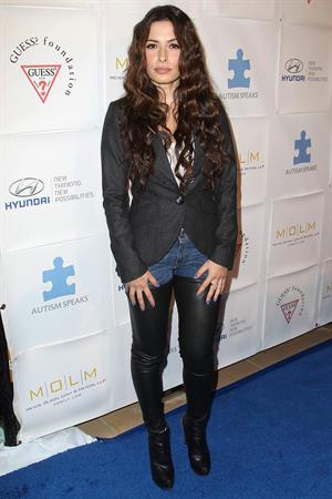 Sarah Shahi Blue Tie Blue Jean Ball in Beverly Hills November 29, 2012