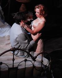Scarlett Johansson makes her debut in 'Cat On A Hot Tin Roof' on Broadway in New York December 20, 2012 