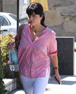 Selma Blair in red and white in Beverly Hills August 24, 2012