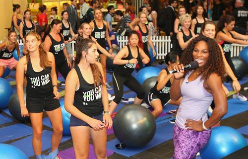 Serena Williams Nike Training Club App Workout - Melbourne January 8, 2013 
