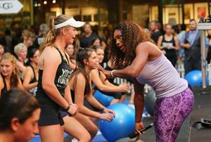 Serena Williams Nike Training Club App Workout - Melbourne January 8, 2013 
