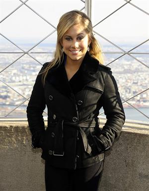 Shawn Johnson Visits The Empire State Building November 28, 2012