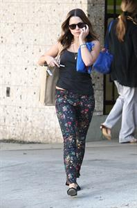 Sophia Bush walking and talking in Beverly Hills on August 27, 2012