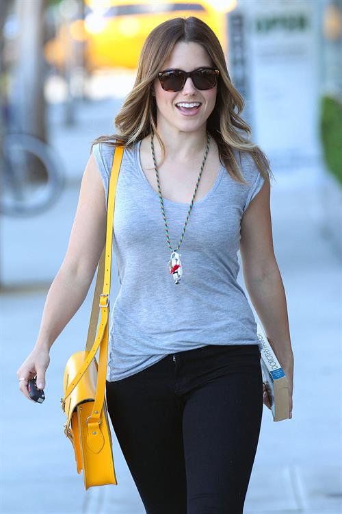Sophia Bush and Topher Grace Have Lunch Together on July 27, 2012, Los Angeles, California
