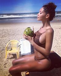 Nabilla Benattia in a bikini