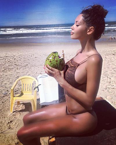 Nabilla Benattia in a bikini