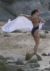 Stephanie Seymour on the beach in St. Barts 12/28/12 