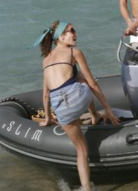 Stephanie Seymour on the beach in St. Barts 12/28/12 