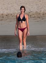 Stephanie Seymour bikini candids on the beach in St. Barts 12/31/12 