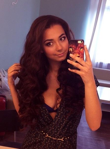 Helga Lovekaty taking a selfie