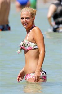 Tulisa Contostavlos in a bikini on the beach in Honolulu July 31, 2012