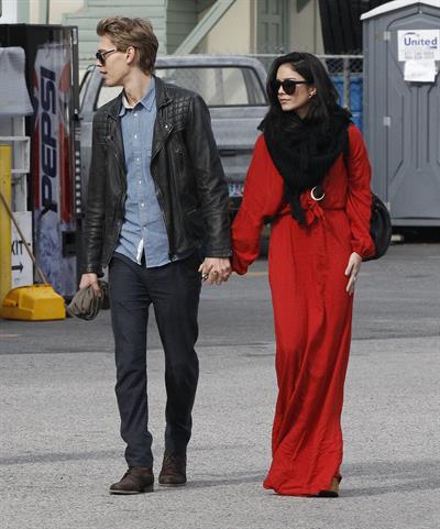 Vanessa Hudgens - headed to church in Hollywood 12/30/12  