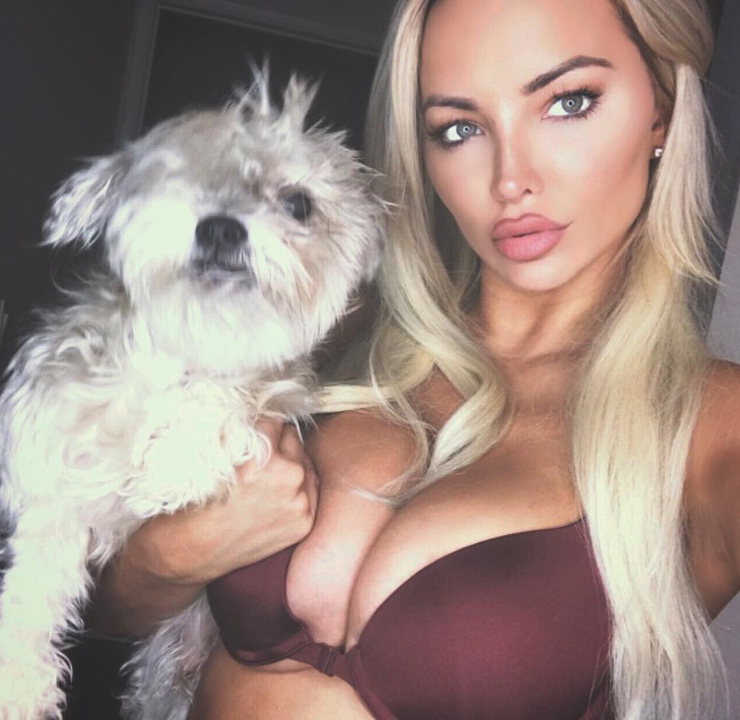 Lindsey Pelas in lingerie