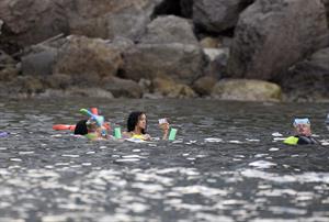 Rihanna enjoying a break on a yacht in Ponza August 29, 2014