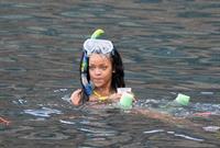 Rihanna enjoying a break on a yacht in Ponza August 29, 2014