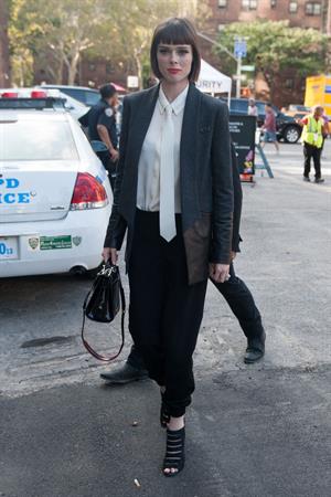 Coco Rocha @ NYC fashion week September 4, 2014