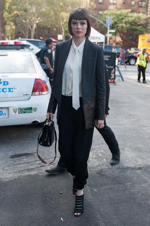 Coco Rocha @ NYC fashion week September 4, 2014