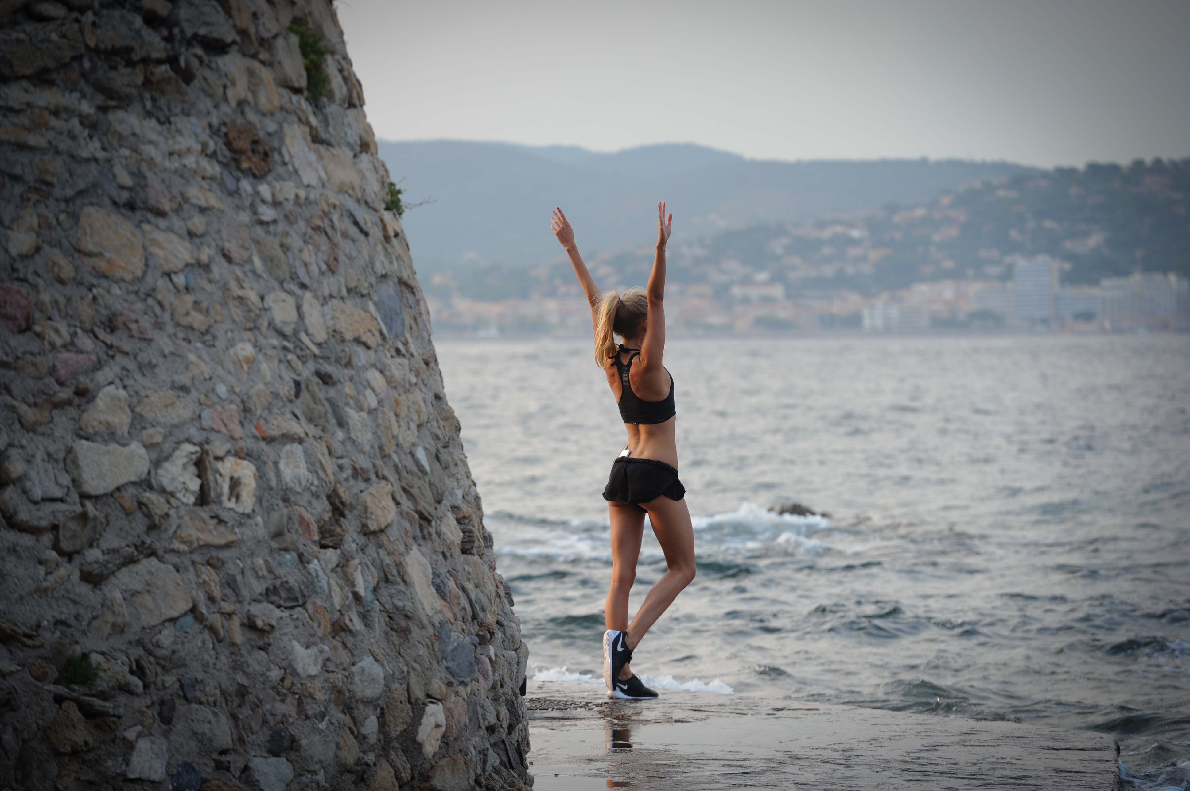 Kimberley Garner Bikini Pictures Kimberley Garner in a black bikini on the beach in St. Tropez on July 31, 2014