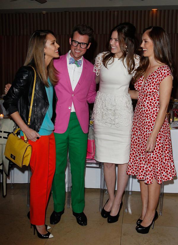 Minka Kelly, Jessica Alba and Mandy Moore at a dinner to celebrate Brad Goreski's book launch March 14, 2012 