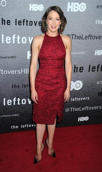 Carrie Coon attends 'The Leftovers' premiere at NYU Skirball Center on June 23, 2014 in New York City