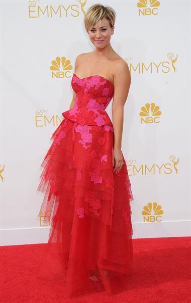 Kaley Cuoco at the 66th annual Primetime Emmy Awards,  August 25, 2014
