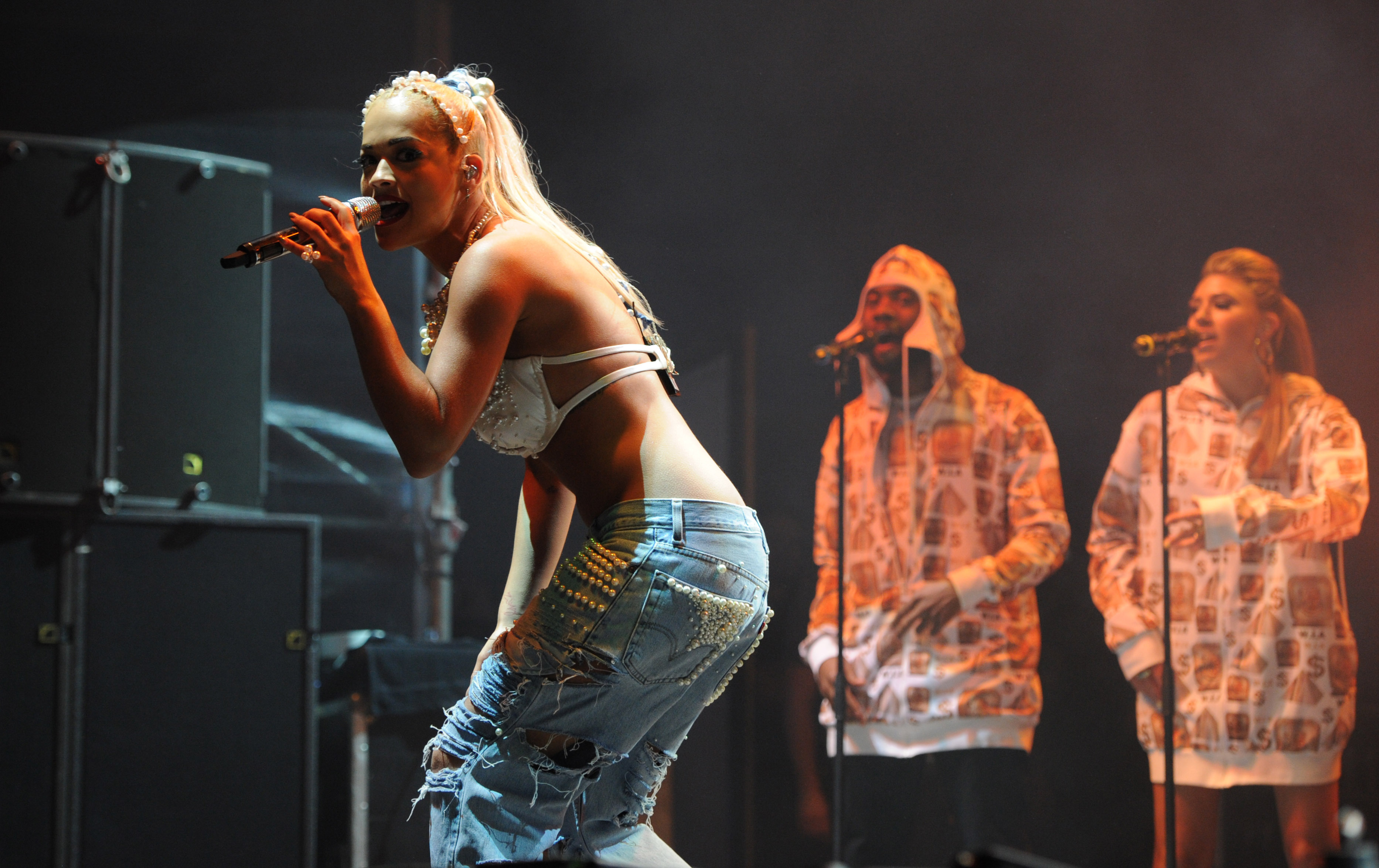 Rita Ora performs on Day 2 of the V Festival August 17, 2014