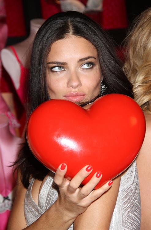 Adriana Lima at Victoria's Secret Valentines Day promotional event at Victorias Secret Soho in New York 