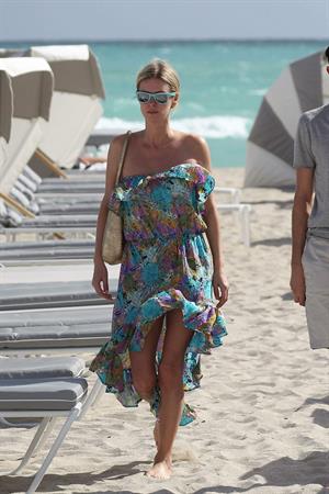Nicky Hilton Hotel pool in Miami - December 31, 2012