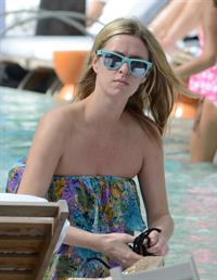 Nicky Hilton Hotel pool in Miami - December 31, 2012