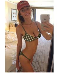 Elizabeth Turner in a bikini taking a selfie